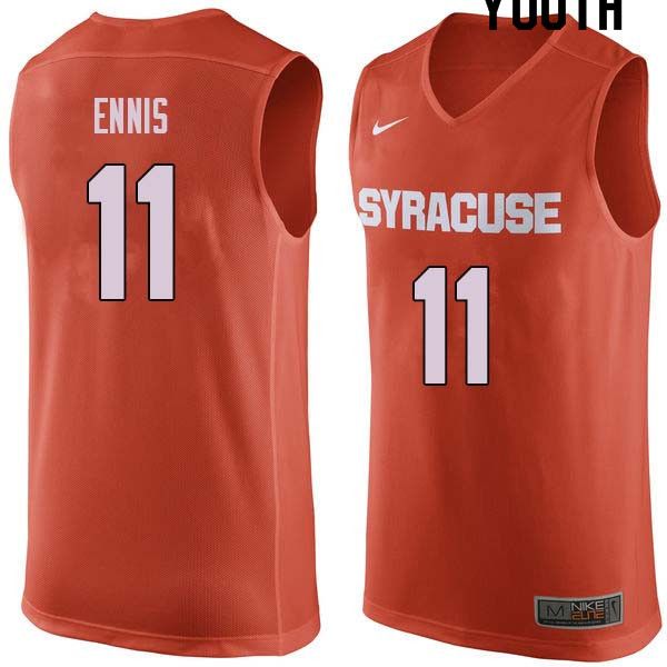 Youth #11 Tyler Ennis Syracuse Orange College Basketball Jerseys Sale-Orange